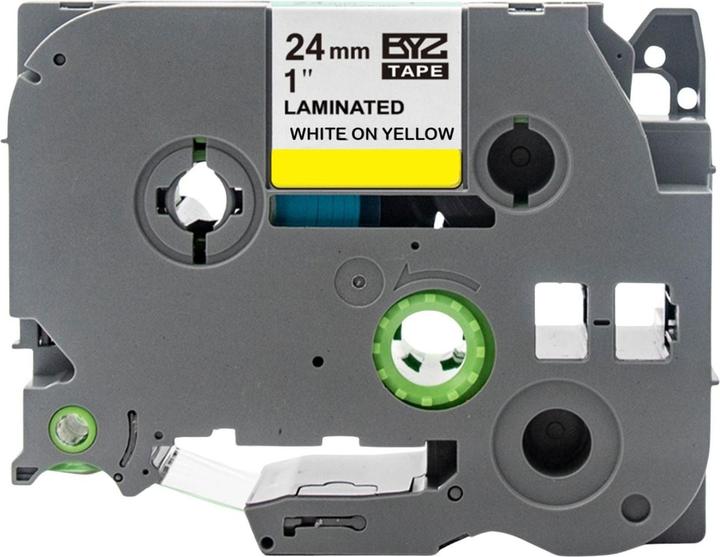 Actual product image Hermex Alternatives Etikettenband zu Brother TZe-655 Beschriftungsband (2.40 cm, White, Yellow)