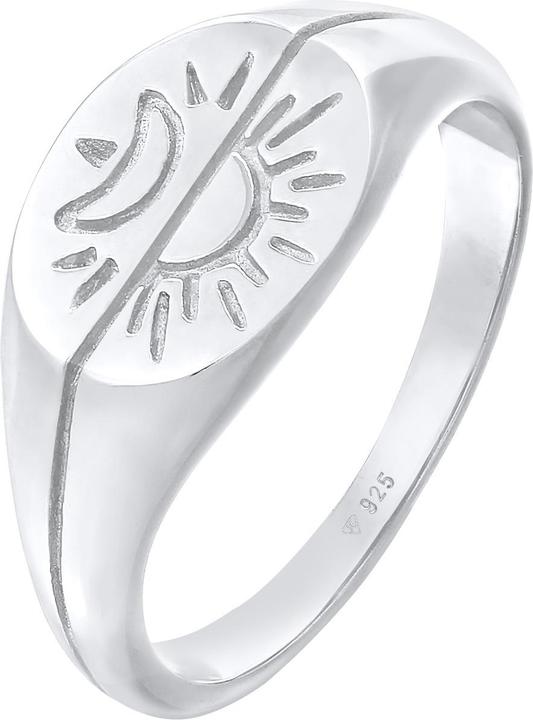 Image du produit Elli Demi-lune, bague de sceau, soleil (54, Argent 925)