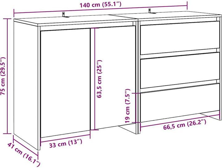 Image du produit vidaXL Sideboard (70 x 41 x 75 cm)