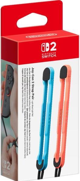 Image du produit Nintendo Paire de dragonnes Joy-Con 2 (bleu clair/rouge clair) (Switch 2)