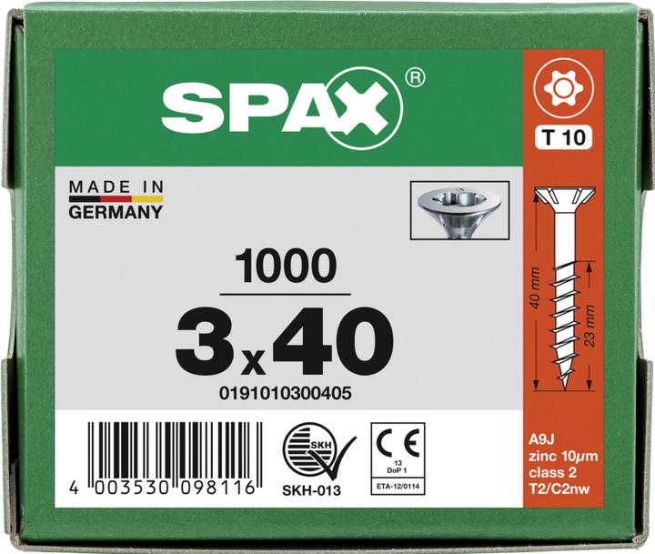 Productafbeelding Spax Spaanplaatschroeven (1000 Schroeven per stuk)