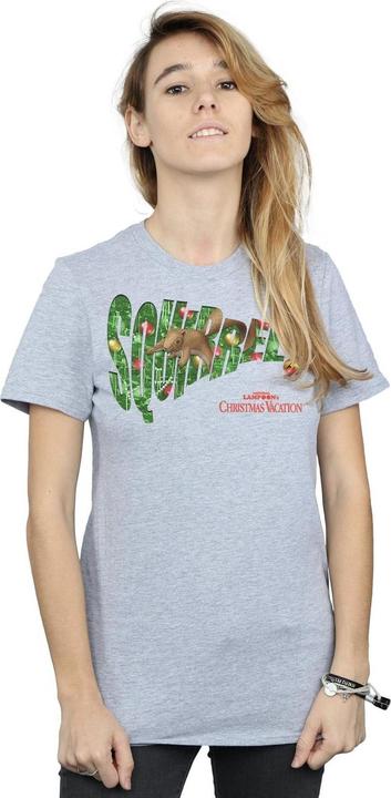 Immagine prodotto National Lampoon´s Vacation National Lampoon's Christmas Vacation Squirrel Tree Maglietta Ampia Donna (XL)