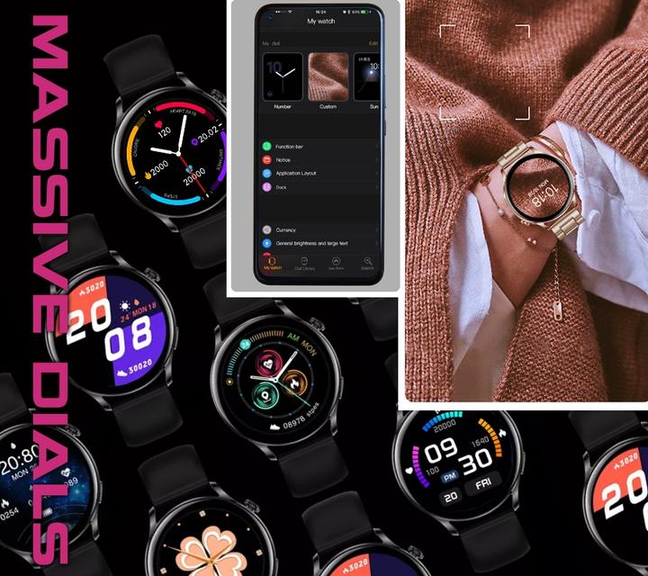 Produktbild DAMEN-SMARTWATCH RNCE81 – ANRUFE TÄTIGEN, PULSOXIMETER (sr045b) (42 mm)