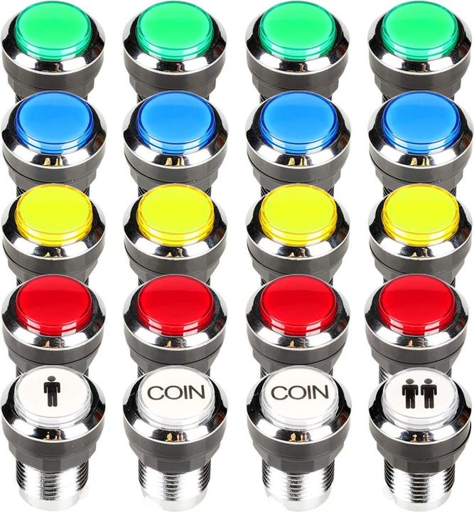 Actual product image Fosiya 2-Spieler Arcade Joystick mit LED-Drucktasten Set