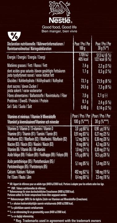 Nährwerte und Zutaten Lion Cerealien (1050 g)
