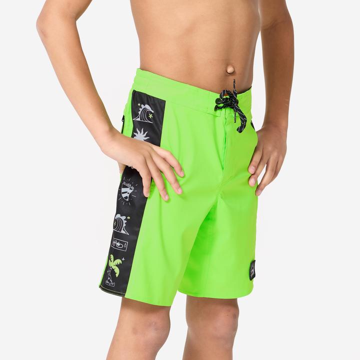 Image du produit Olaian Boardshort surf Garçon - 900 Band vert (152)
