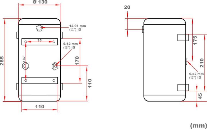 Produktbild Wiltec Airbrush Kompressor Drucktank 3 L Druckbehälter AS196 / AS196A Ersatzteil