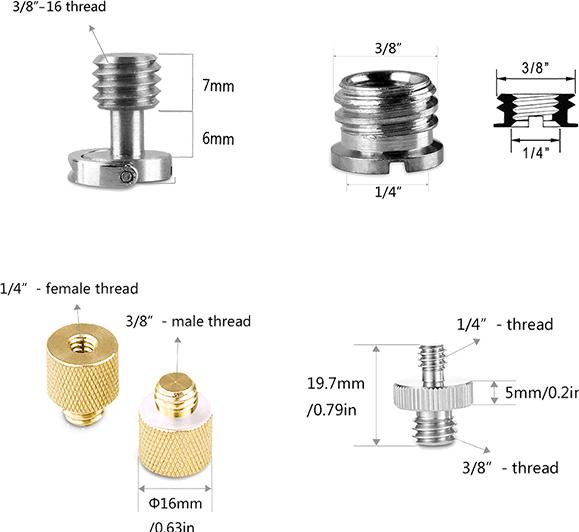Immagine prodotto SmallRig 3995 Set Di Dadi A Cricchetto Per Viti