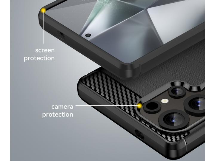 Actual product image Screenguard Hülle Carbon Brushed Soft TPU (Samsung Galaxy S25 Ultra)