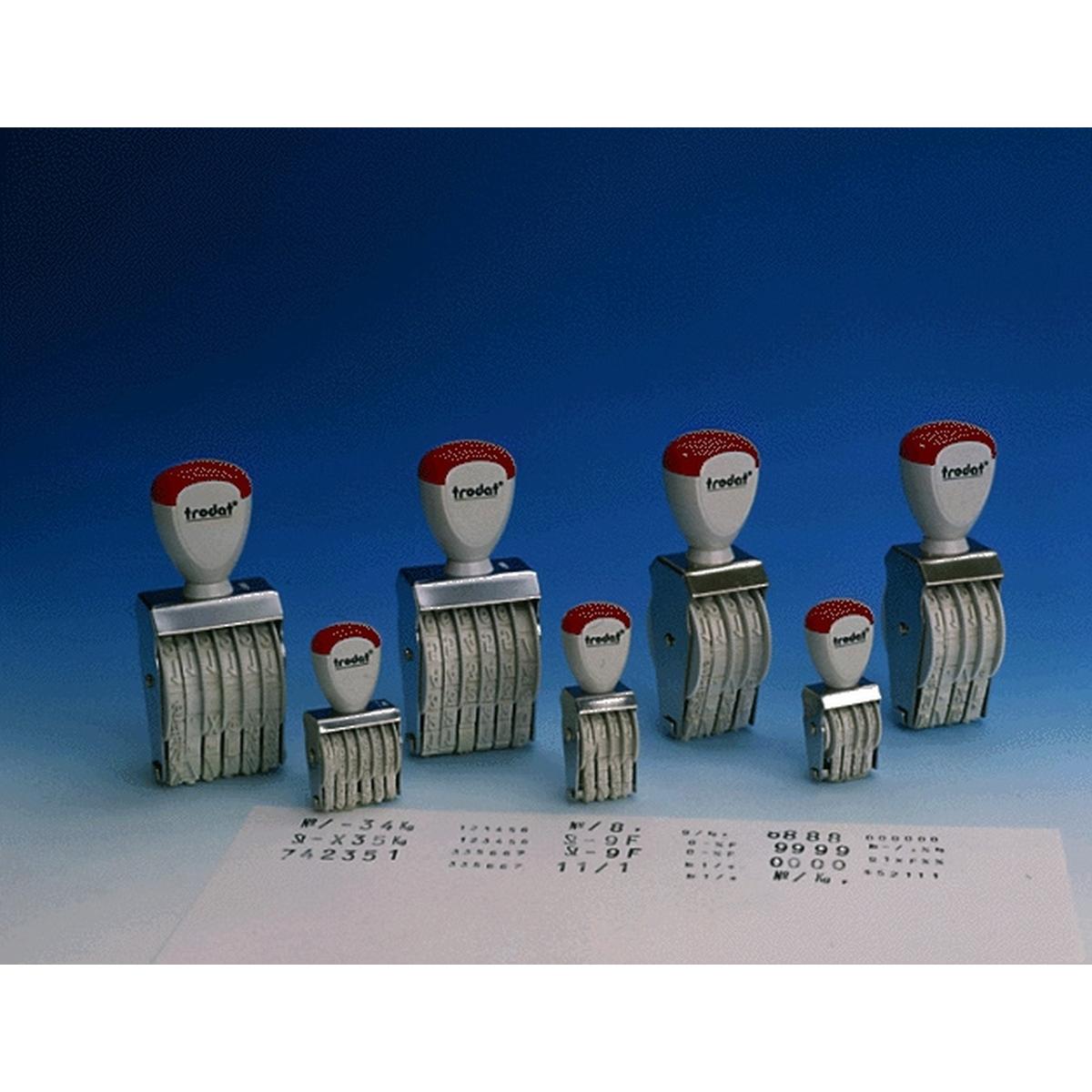 Trodat, Stempel, Ziffernstempel, 6-stellig, Abdruckmaáe: 9 x 41 mm