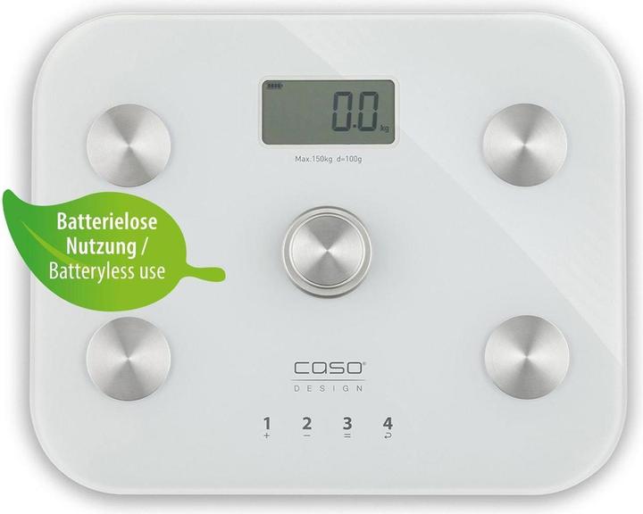 Caso | Scale | BodyEnergy Fit | Maximum weight (capacity) 150 kg | Accuracy 100 g | White (150 kg)