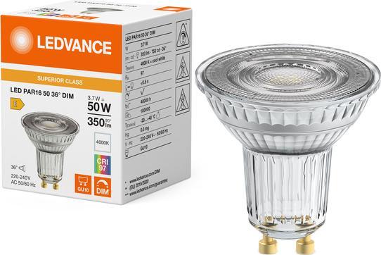 Immagine prodotto Ledvance LED PAR165036 DIM 3.7W 940 GU10 S LEDV (GU10, 350 lm, 1 x)