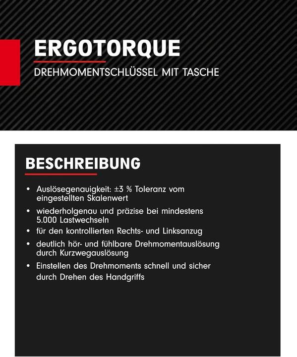 Image du produit KS Tools 1/2 ERGOTORQUE 40-200 Drehmomentschlüssel-Satz 5-tlg (1/2", 40 - 200 Nm)