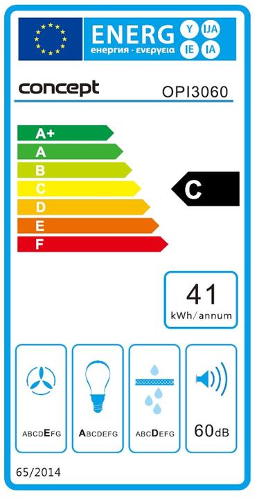 Energy Label Concept OPI3060 (Flat-screen hood)