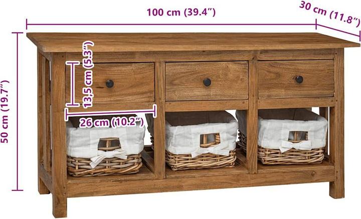 Produktbild vidaXL Sideboard (30 x 100 x 50 cm)
