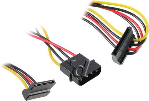 Produktbild Akasa Stromadapter 4-Pol Molex an 2x SATA - 30cm