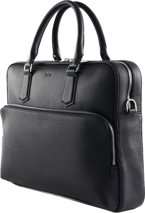 Actual product image BOSS Leren Business tas Schoudertas New Crosstown Document Case Darkgrey Donkergrijs