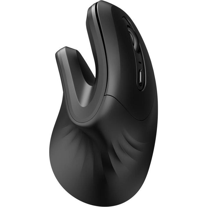 Dareu Wireless Vertical Mouse LM109 Magic Hand Bluetooth + 2.4G (black) (Kabellos), Maus, Schwarz