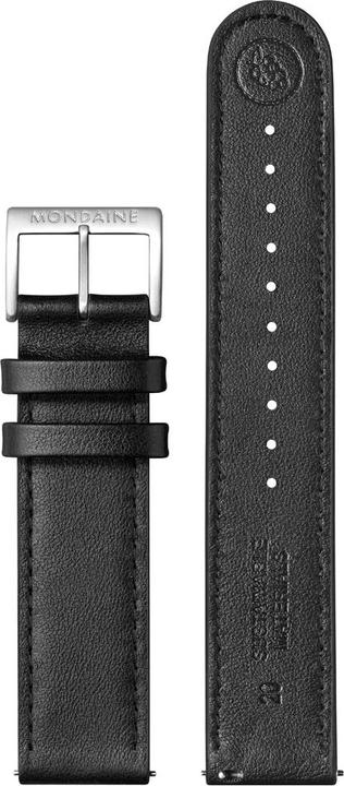 Image du produit Mondaine MST.4101B.LBV Stop2go Horloge - Horloge de gare - Saffierglas - Staal/Kunstleer - Zilver/Zwart - 41 (41 mm)