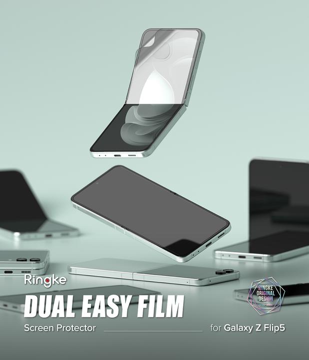 Produktbild Ringke Folia Ochronna Dual Easy 2-Pack Galaxy Z Flip 4 /5 Clear (2 Stk., Samsung Galaxy Z Flip4, Samsung Galaxy Z Flip5)