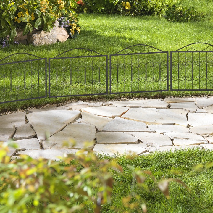 Image du produit Relaxdays 4x Clôture de parterre (1.40 cm)