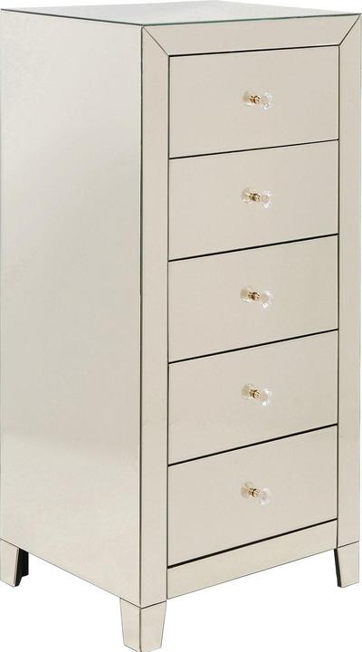 Immagine prodotto Designlife Cassapanca alta Luxury Champagne 5 cassetti (49 x 41 x 110 cm)