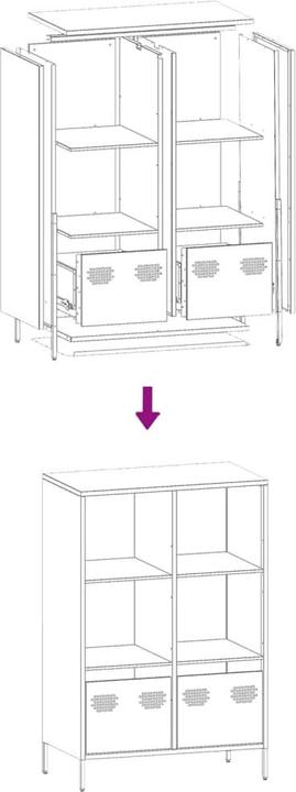 Produktbild vidaXL Highboard (68 x 39 x 103.50 cm)