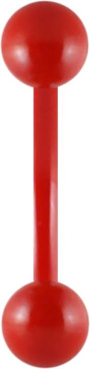 Produktbild Star Piercing Banane Fire Red mit Kugel (ohne Messing, Chirurgenstahl 316L)