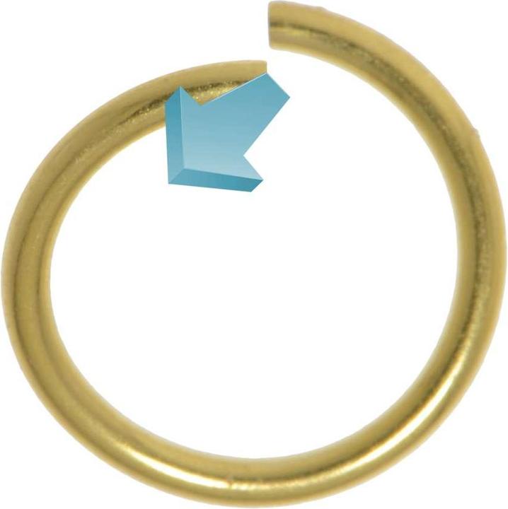Immagine prodotto Bijouteria Nasenring (Acciaio inossidabile, Placcatura in oro)