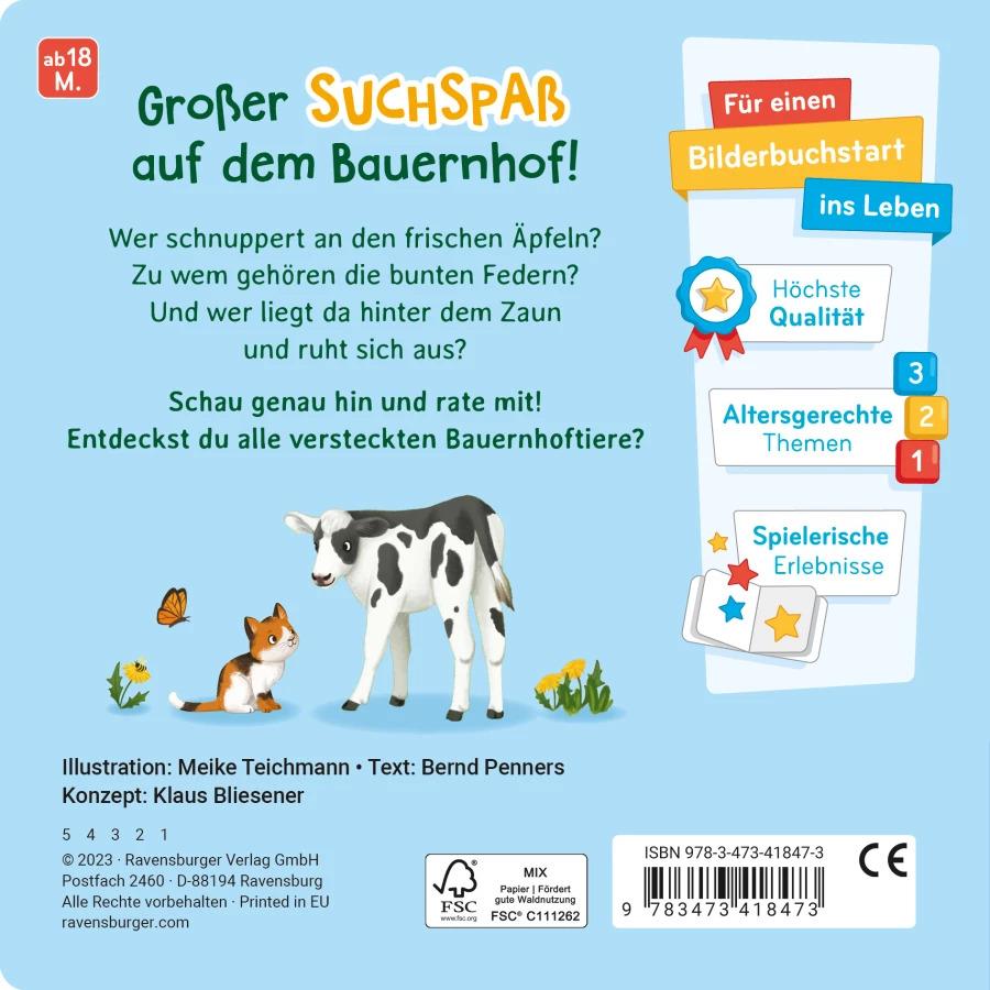 Thumbnail - Rate mal: Wer wohnt auf dem Bauernhof?, Kinderbücher von Bernd Penners, Klaus Bliesener, Meike Teichmann