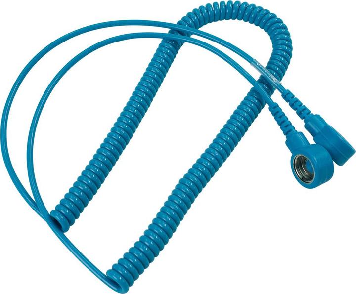 Produktbild Wetec Spiralkabel mit Druckknopf, ESD, hellblau, 10/10 mm, 2,4 m (Gehörschutz Ersatzpolster)
