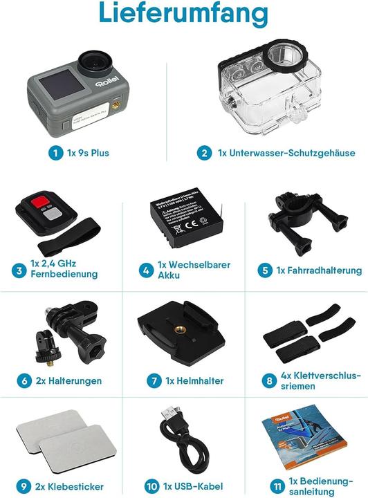 Produktbild Rollei Actioncam 9S Plus (60p, WLAN)