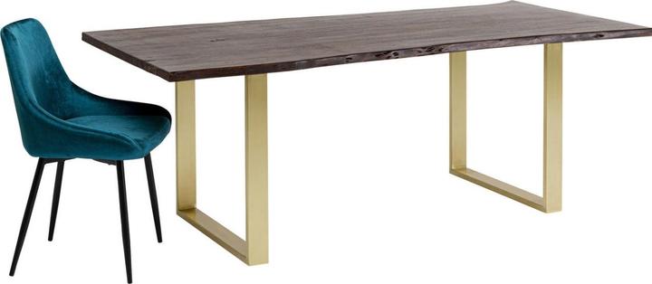 Actual product image Kare Design Table Harmony Walnut Brass 180x90cm (180 x 90 x 76 cm)