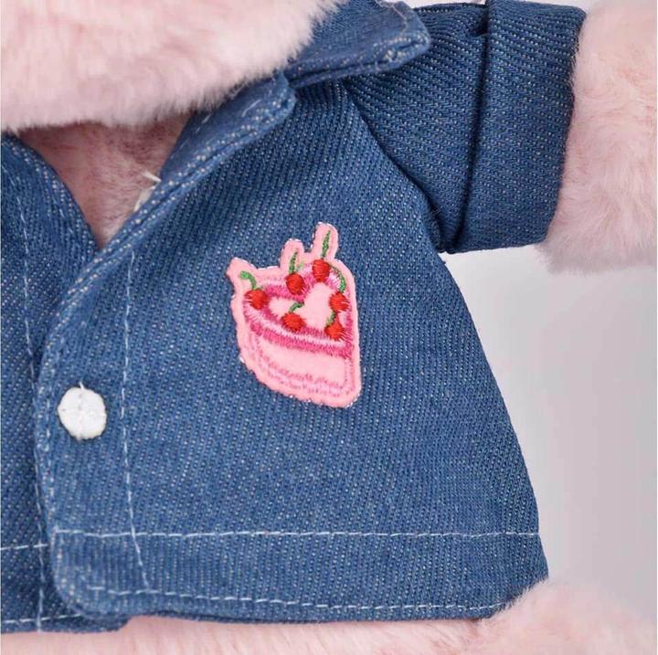 Produktbild Doudou et Compagnie Hippo, rosa mit Jeansjacke 20cm (20 cm)