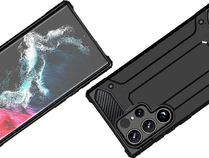 Produktbild Hurtel Hybrid Armor Case für Xiaomi Redmi Note 14 Pro+ 5G - Schwarz (Xiaomi Redmi Note 14 Pro+ 5G)