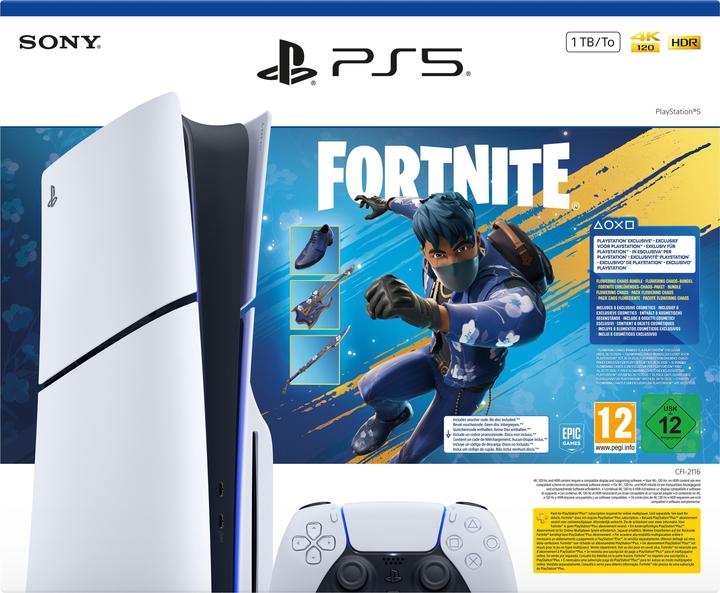Produktbild Sony PlayStation 5 Slim Chassis E 825GB Bundle Fortnite