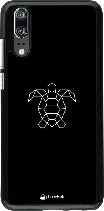 Actual product image PhoneLook Coque Turtles lines on black (Huawei P20)