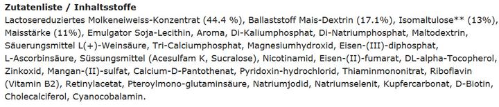 Nährwerte und Zutaten Biomed InShape (1 Stück, Pulver, 420 g)