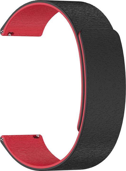 Produktbild Techsuit - Watchband 22mm (W074) - Samsung Gear S3 46mm - Black / Red (Silikon)