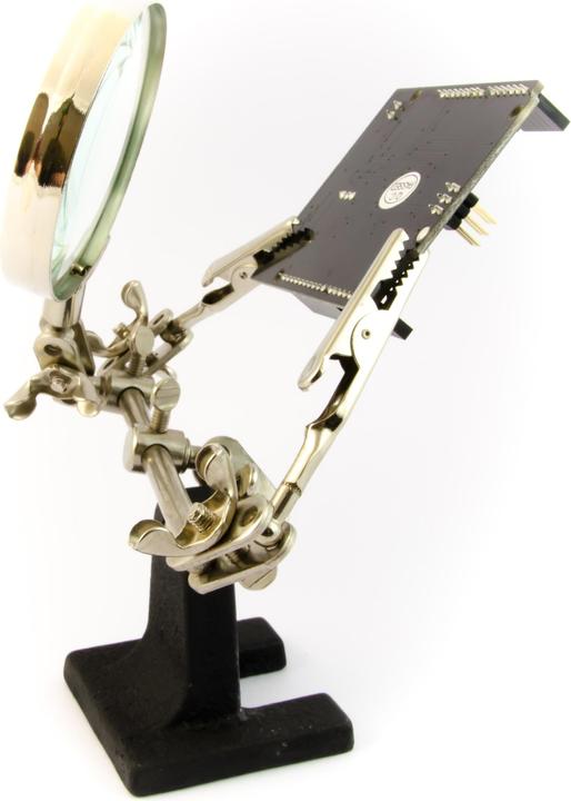 Actual product image Purecrea Soldering aid / Third hand with magnifying glass