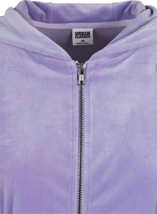 Produktbild Urban Classics Ladies Short Velvet Zip Hoody (XL)