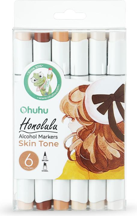 Productafbeelding Ohuhu Honolulu kunstmarker (Huidskleuren, 6 x)