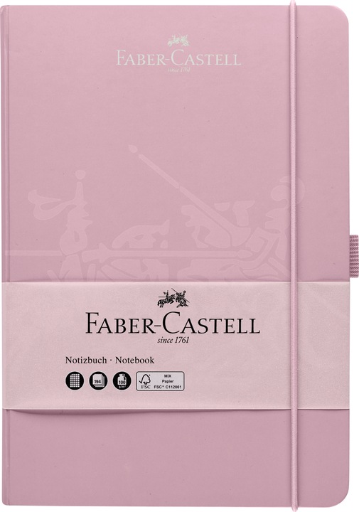 Produktbild Faber-Castell Notizbuch kariert Rose Shadows A5 (145 x 210 mm, Kariert, Harter Einband)