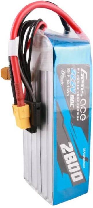 Produktbild Gens Ace G-Tech 2800mAh 22.2V 60C 6S1P Lipo Battery Pack with XT60 plug (22.20 V, 2800 mAh)