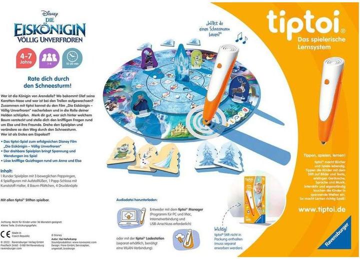 Produktbild tiptoi Disney Die Eiskönigin - Völlig unverfroren: Das verdrehte Wettlaufspiel (Deutsch, 4 - 7 Jahre)