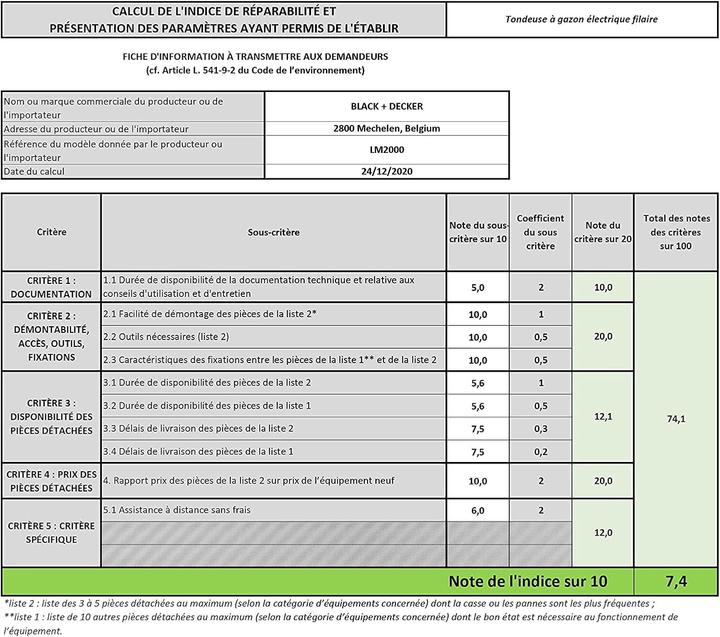 Produktbild Black & Decker Lm2000 (Netzbetrieb)