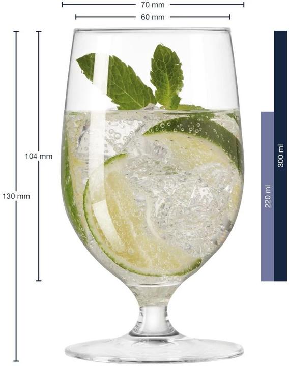 Actual product image Leonardo Drinking glass Ciao 3 dl, 6 pieces, Transparent (0.30 l, 6 x)