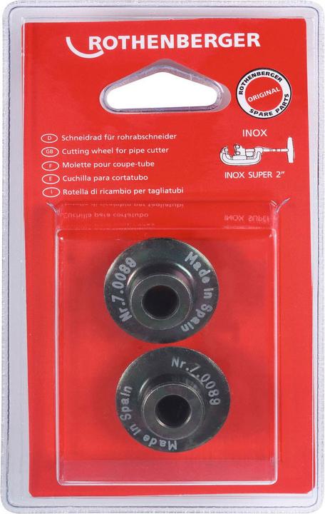 Rothenberger Ersatzschneidrad Schneidrad-Ø 31,5 mm Schnitttiefe 7 mm hochlegiertem, gehärtetem Stahl