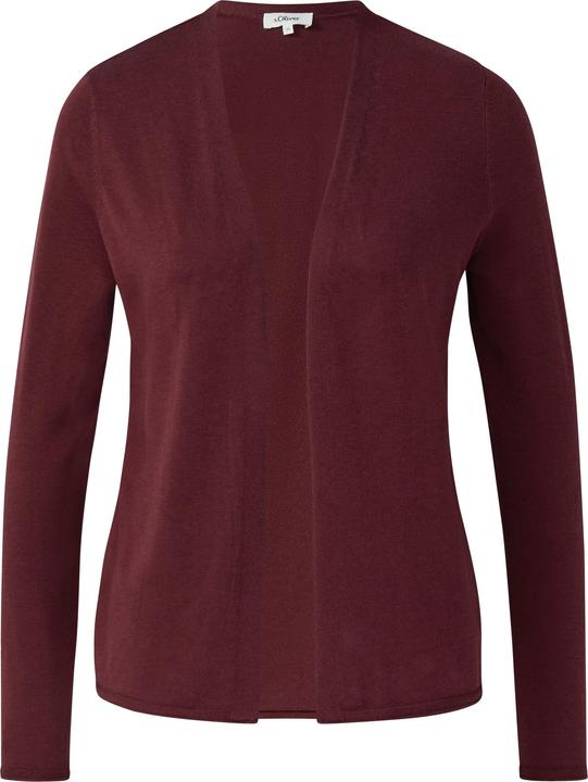 Produktbild s.Oliver Strickjacke Feinstrickjacke mit Rollkante am Saum (40)
