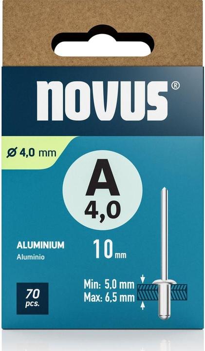 Actual product image Novus Blindniete A4 x L: 10 mm Alu
